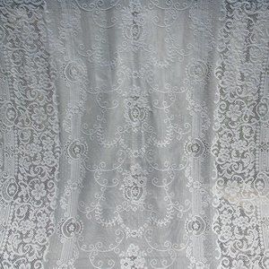 Vintage Sheer Curtain Embroidered floral  Lace Voi